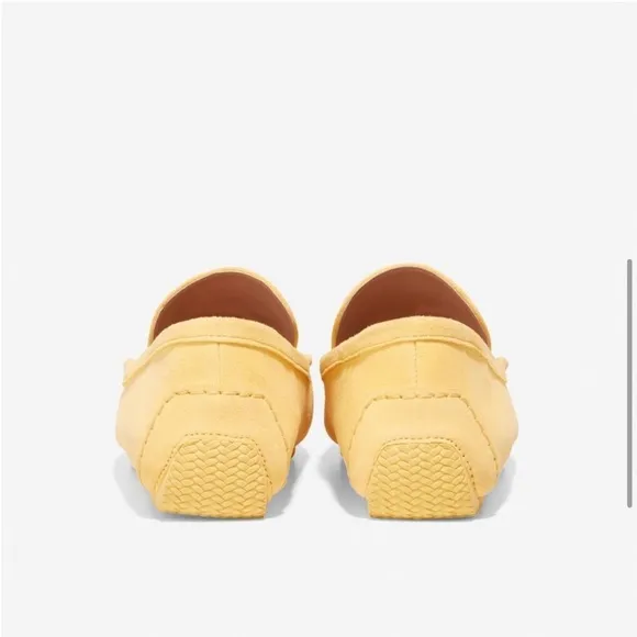 Cole Haan Tully Driver Suede Loafer Shoes in Sunshine Canary Yellow Size 6.5