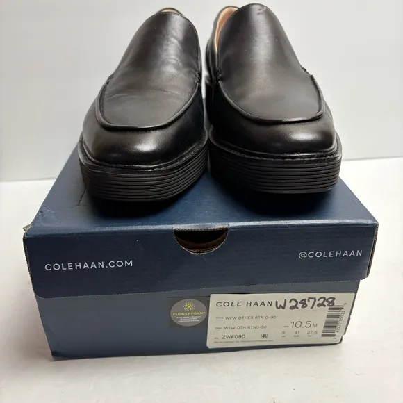 Cole Haan Women's Black Platform Loafers Flowerfoam ZWF090 10.5M New