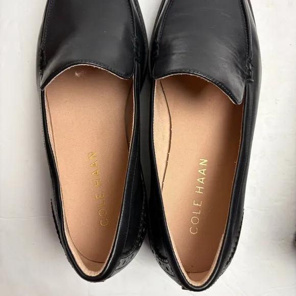 Cole Haan Women's Black Platform Loafers Flowerfoam ZWF090 10.5M New