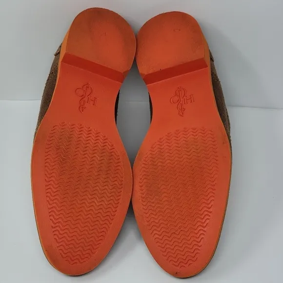 Cole Haan Women's Size 5 B Alisa Wingtip Suede Oxford Shoes Orange D38959