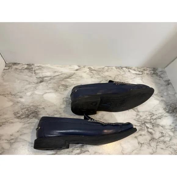 COLE HAAN ZER0 GRAND PINCH PENNY BLUE LOAFER SHOES MEN'S SIZE 9.5