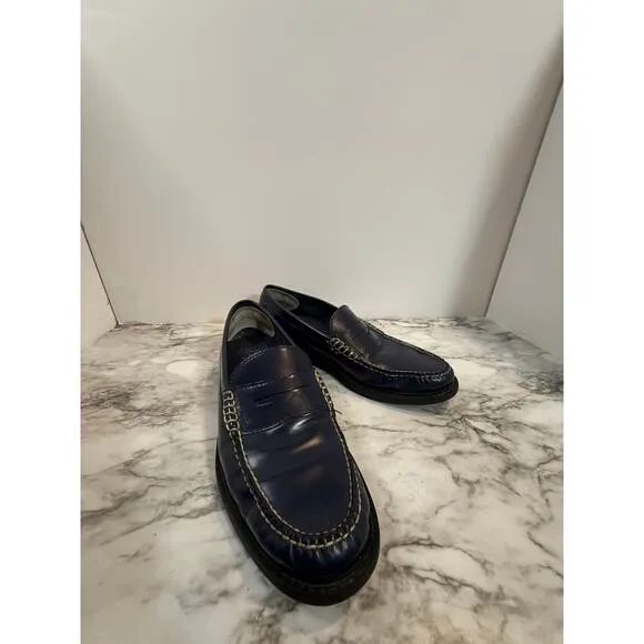 COLE HAAN ZER0 GRAND PINCH PENNY BLUE LOAFER SHOES MEN'S SIZE 9.5