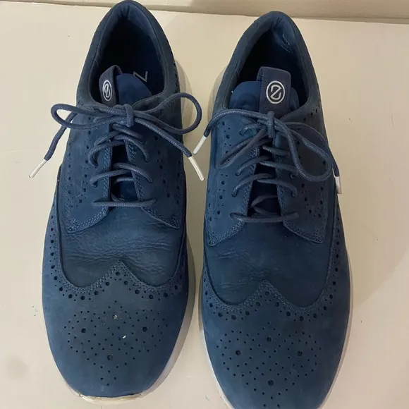 Cole haan zero grand stitch lite Oxford shoes blue leather sz  11.5