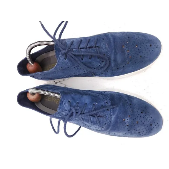 Cole Haan Zerogrand Women's size 9 B Wing tip Blazer Blue Suede Shoes D44805
