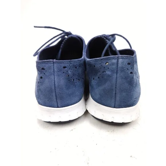 Cole Haan Zerogrand Women's size 9 B Wing tip Blazer Blue Suede Shoes D44805