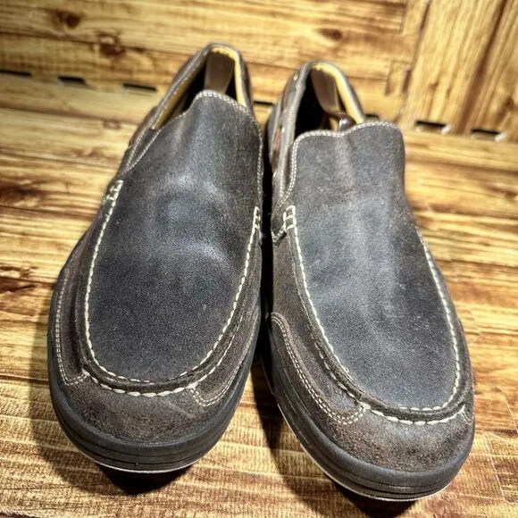 Cole Haan Leather Loafers Boat Shoes Mens Size 10 M US Gray Distressed C12360