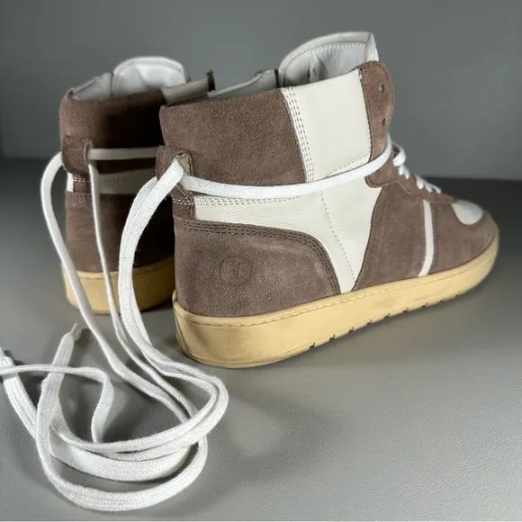 Collegium Pillar Destroyer High Top Suede Leather Sneakers