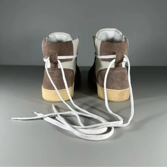 Collegium Pillar Destroyer High Top Suede Leather Sneakers