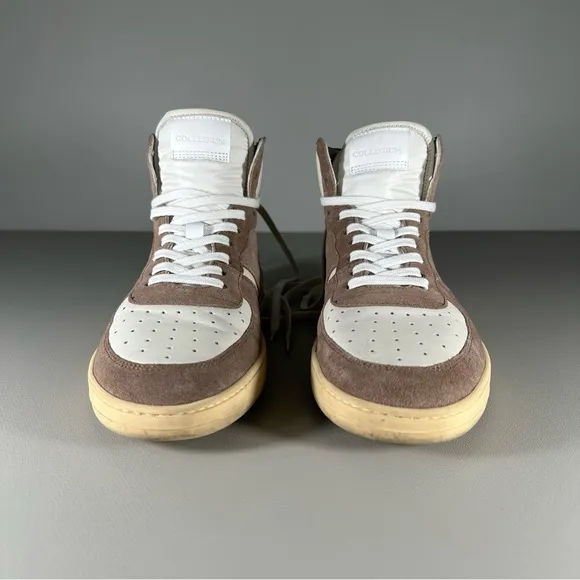 Collegium Pillar Destroyer High Top Suede Leather Sneakers