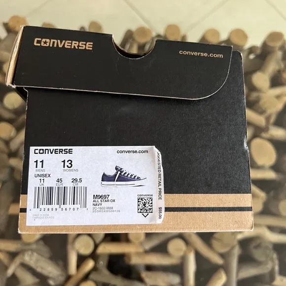 CONVERSE ALL STAR OX Navy Shoes Size 11 Men / 13 Women