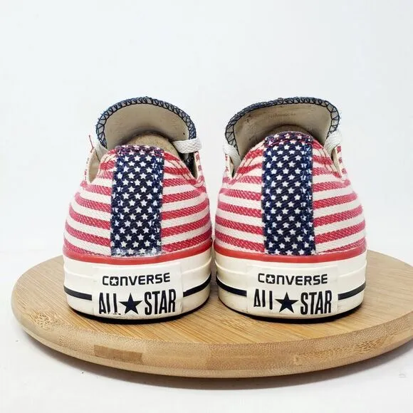 Converse American Flag Shoe Women 10.5 Red White Blue Patriotic July 4th Sneaker
