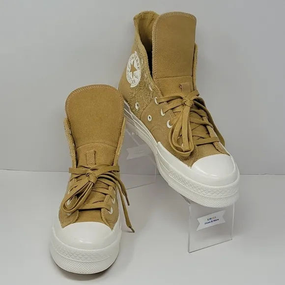 CONVERSE Chuck 70 Plus Suede Sneakers High Top Shoes Dunescape Mens Size 7.5 New