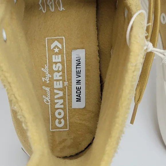 CONVERSE Chuck 70 Plus Suede Sneakers High Top Shoes Dunescape Mens Size 7.5 New