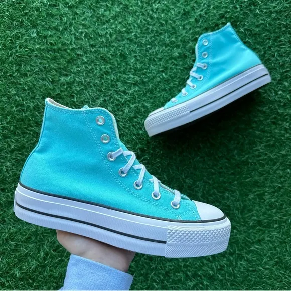 💝Converse Chuck Taylor All Star Ctas Lift Hi Triple Cyan