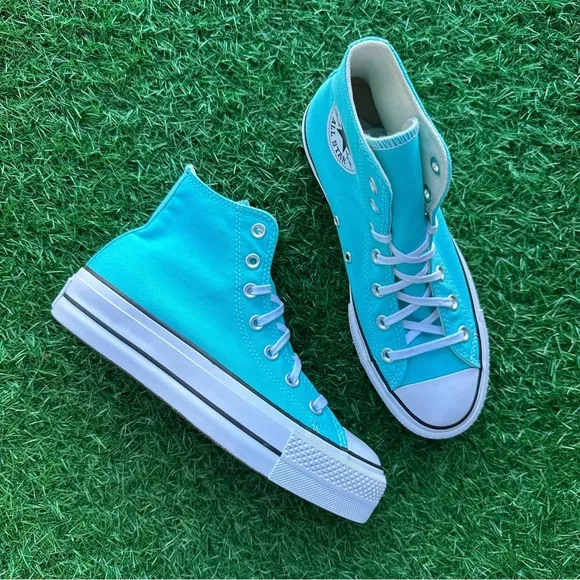 💝Converse Chuck Taylor All Star Ctas Lift Hi Triple Cyan