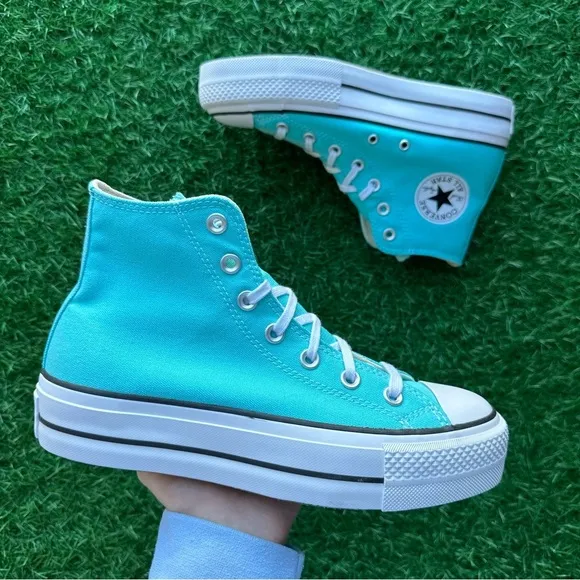 💝Converse Chuck Taylor All Star Ctas Lift Hi Triple Cyan