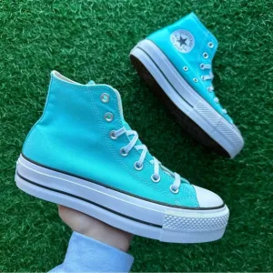 💝Converse Chuck Taylor All Star Ctas Lift Hi Triple Cyan