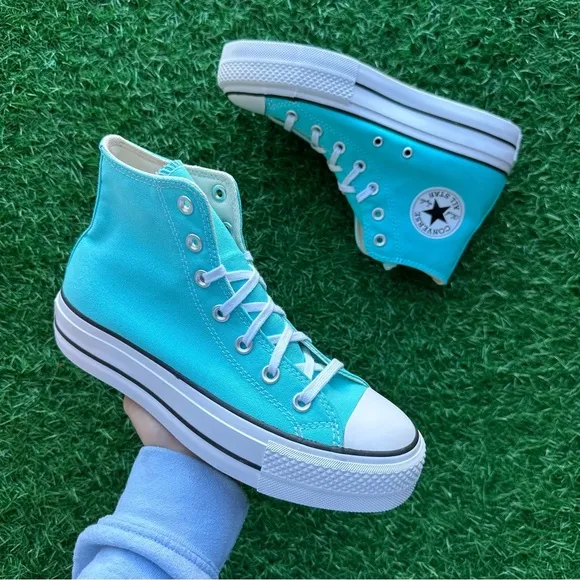 💝Converse Chuck Taylor All Star Ctas Lift Hi Triple Cyan