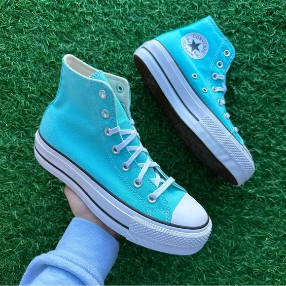 💝Converse Chuck Taylor All Star Ctas Lift Hi Triple Cyan