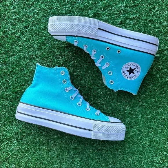 💝Converse Chuck Taylor All Star Ctas Lift Hi Triple Cyan