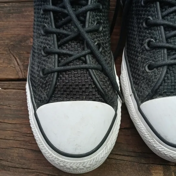 CONVERSE Chuck Taylor All Star Hi Top Shoes Woven Sneakers 151023C Black Unisex