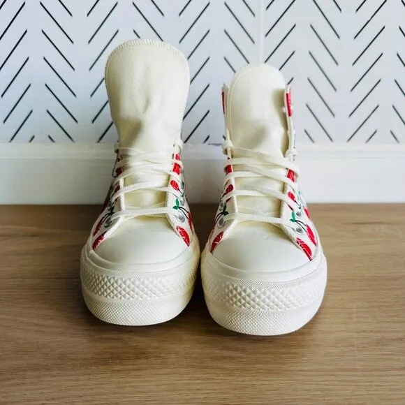 🍒Converse Chuck Taylor All Star Lift Platform Womens Shoes 8.5 Cherries A08096C