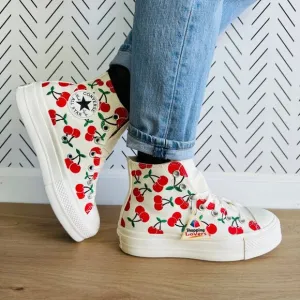 🍒Converse Chuck Taylor All Star Lift Platform Womens Shoes 8.5 Cherries A08096C