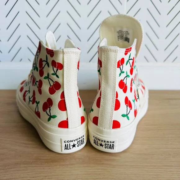 🍒Converse Chuck Taylor All Star Lift Platform Womens Shoes 8.5 Cherries A08096C