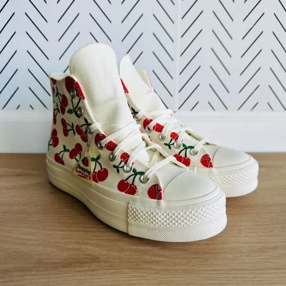 🍒Converse Chuck Taylor All Star Lift Platform Womens Shoes 8.5 Cherries A08096C