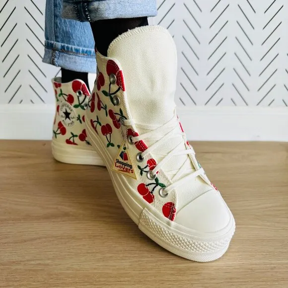 🍒Converse Chuck Taylor All Star Lift Platform Womens Shoes 8.5 Cherries A08096C