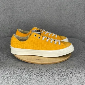 Converse Chuck Taylor yellow low top shoe strings suede front size 11.5 shoes