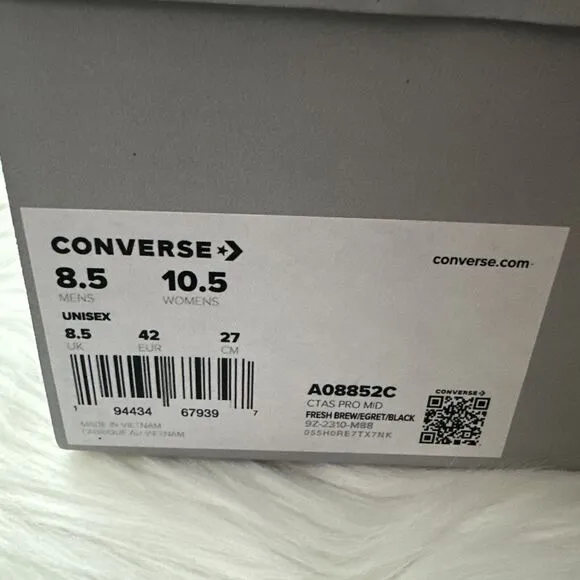 Converse CONS Chuck Taylor Pro Mid Shoes Suede Fresh Brew Men's 8.5 A08852C NEW