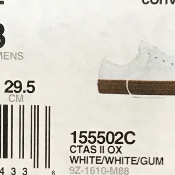 Converse CTAS II OX White Gum Shoes