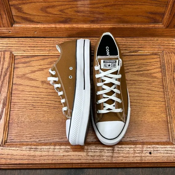 Converse CTAS Lift Ox Brindle Brown White Black Shoes