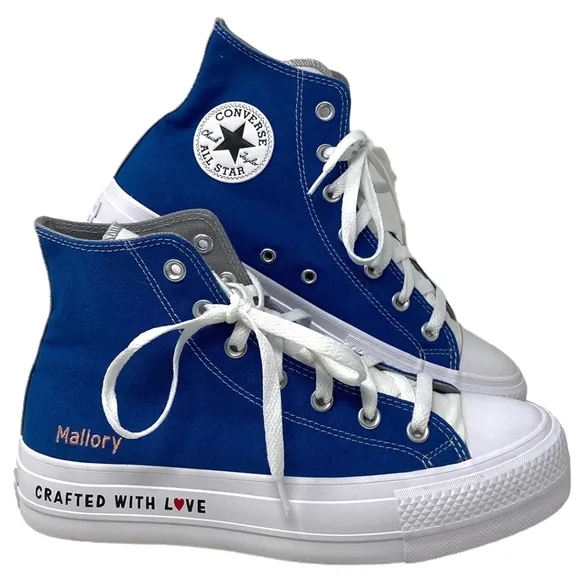 Converse Ctas Lift Platform Shoes Hi Canvas Black Gray Women Custom 171209C-WBGW