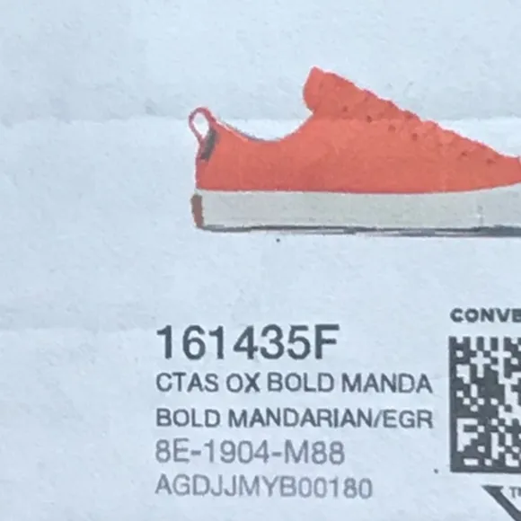 Converse CTAS Ox Bold Manda Bold Mandarin Egret Shoes