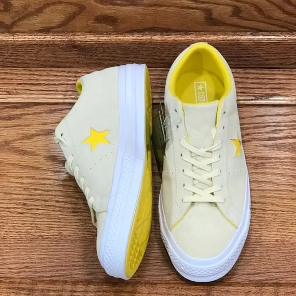 Converse One Star Ox Vanilla Solar Power White Shoes