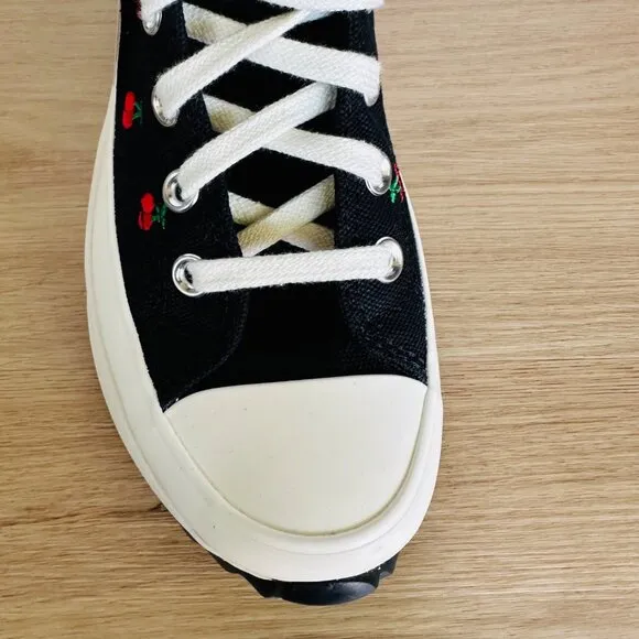 🍒Converse Run Star Hike Cherries Women Shoes Size 6.5 Platform Hi Black A08113C