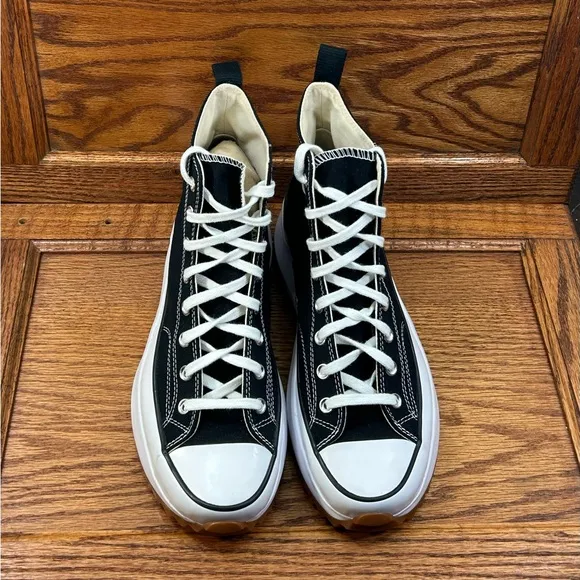 Converse Run Star Hike Hi Black White Gum Shoes