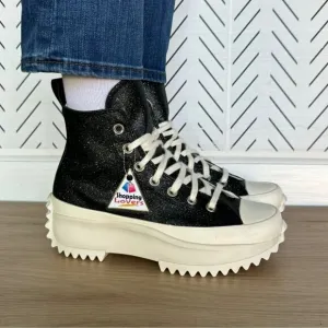 ⭐Converse Run Star Hike Platform Glitter 8.5 Women Shoes Sneakers Black A07947C