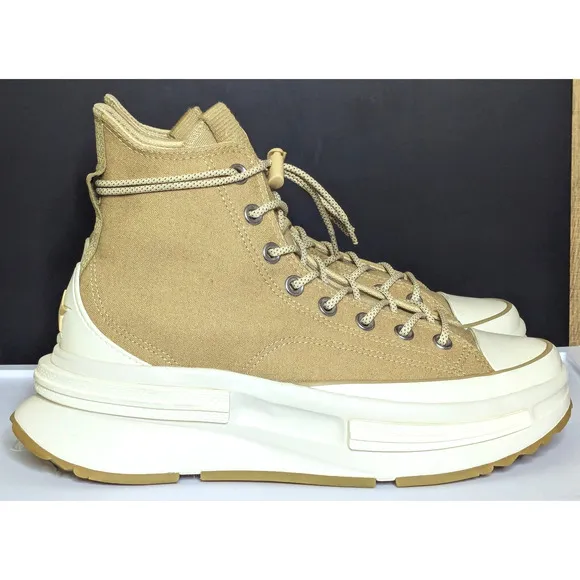 Converse Shoes Mens 8 Beige Run Star Legacy CX High Top Platform Unisex Sneaker