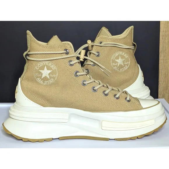 Converse Shoes Mens 8 Beige Run Star Legacy CX High Top Platform Unisex Sneaker