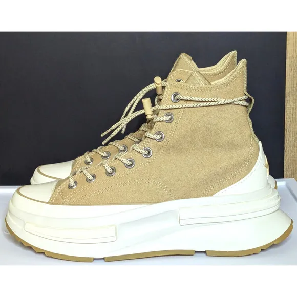 Converse Shoes Mens 8 Beige Run Star Legacy CX High Top Platform Unisex Sneaker