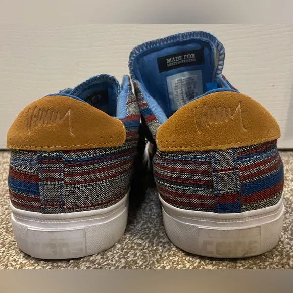 Converse Skateboarding Shoes Women sz 13.5 Men Sz 12 Blanket 148864C  Ox Blue