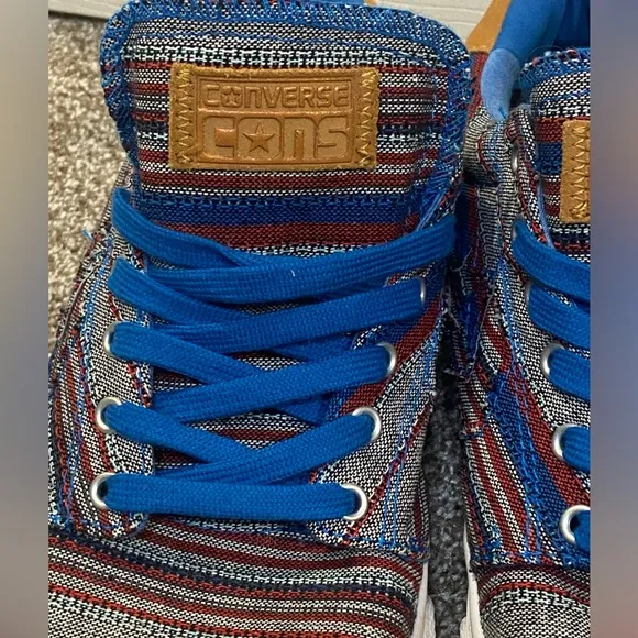 Converse Skateboarding Shoes Women sz 13.5 Men Sz 12 Blanket 148864C  Ox Blue