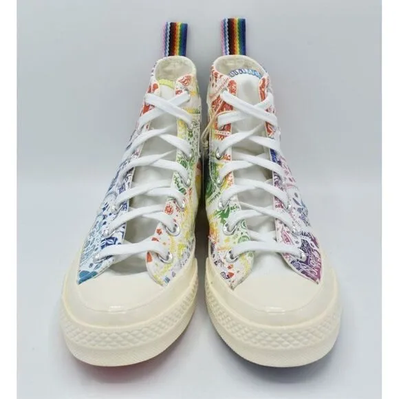Converse Womens Size 7 Chuck 70 Hi Top Multicolored Unity Pride Sneakers Shoes