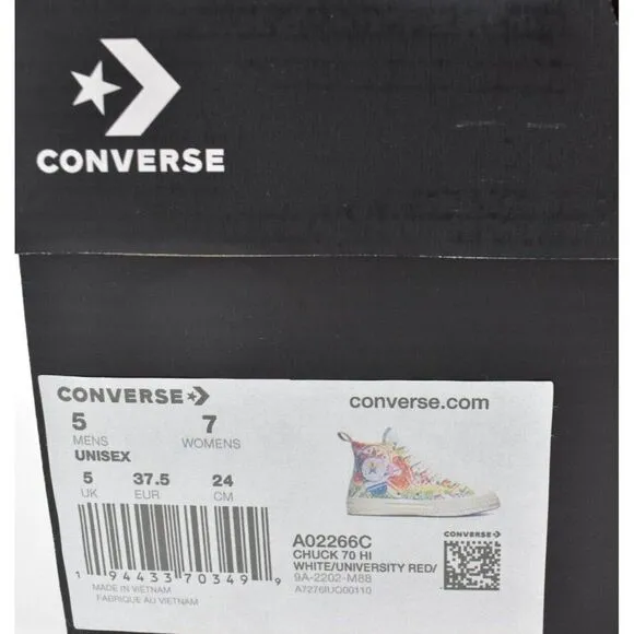 Converse Womens Size 7 Chuck 70 Hi Top Multicolored Unity Pride Sneakers Shoes