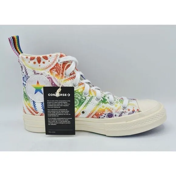 Converse Womens Size 7 Chuck 70 Hi Top Multicolored Unity Pride Sneakers Shoes