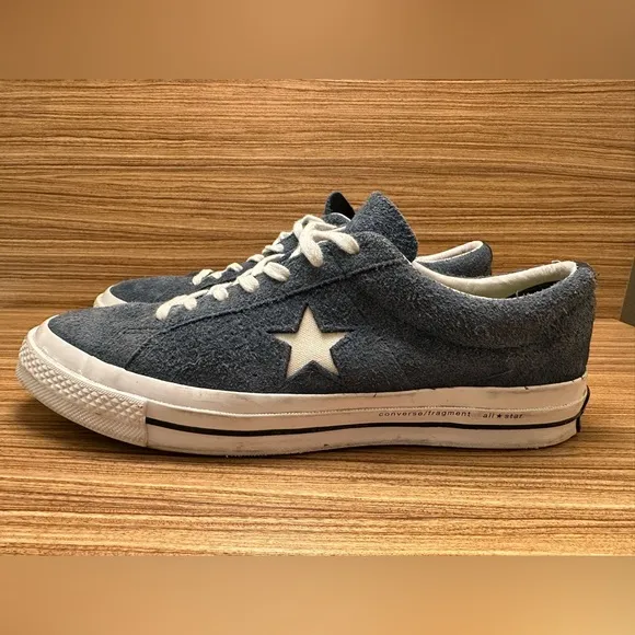 Converse X Fragment Design X One Star 74 153129C Men’s Size 9.5 RARE Blue Suede