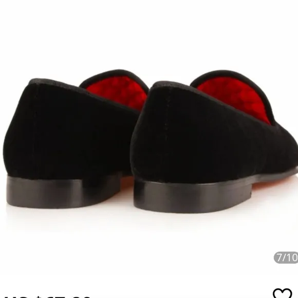 COOL TIRO BLACK VELVET EMBROIDERED MENS LOAFERS SZ 10